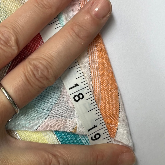 Vintage Striped Tie Front Shirt, Cropped, Colourful Cotton, Small - Picture 5 of 7